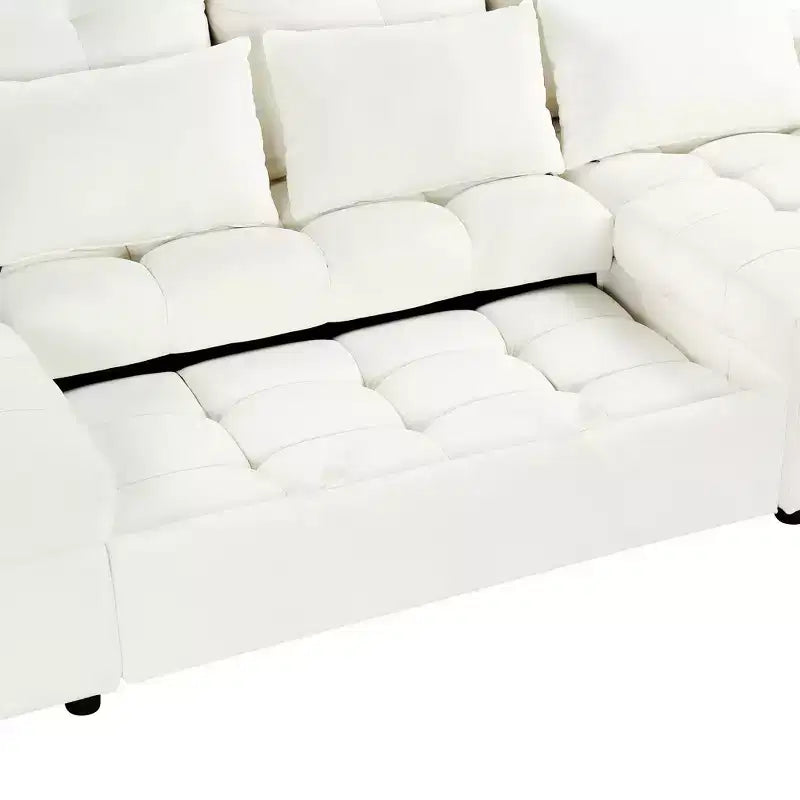Divano Moderno Oversize a U 110 Divano Sezionale Versatile con Chaise Longue e Porte USB