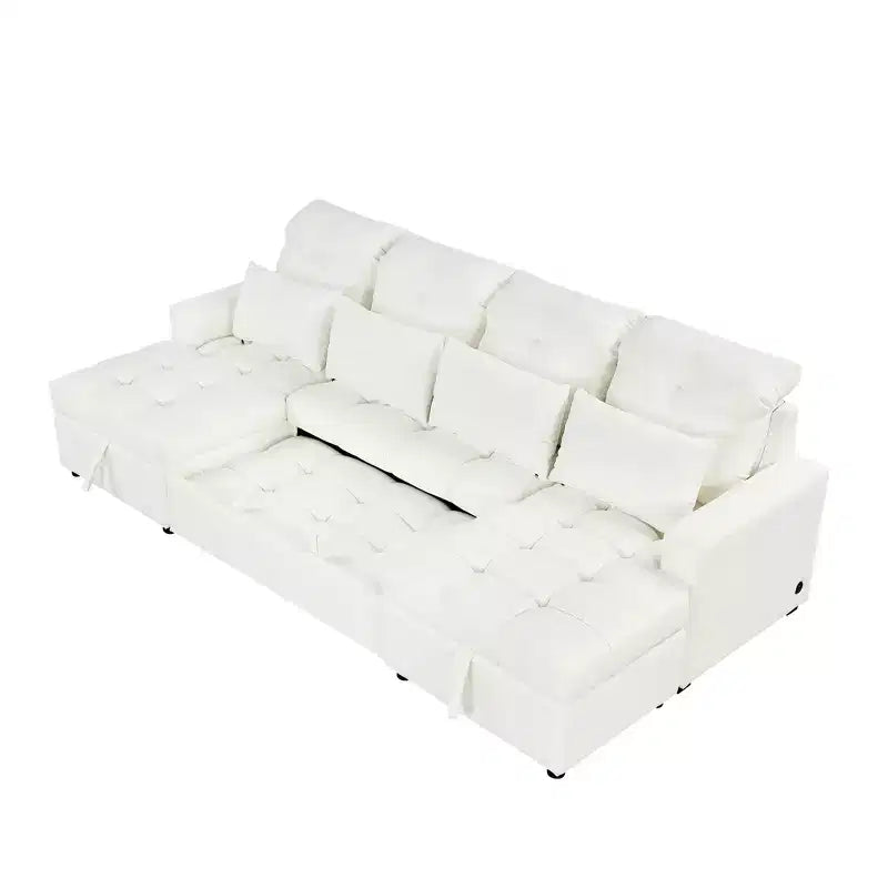 Divano Moderno Oversize a U 110 Divano Sezionale Versatile con Chaise Longue e Porte USB