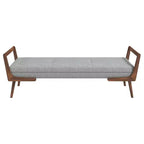Panca in legno massello rivestita in tessuto Ford Mid-Century Modern Tufted 51.20 W