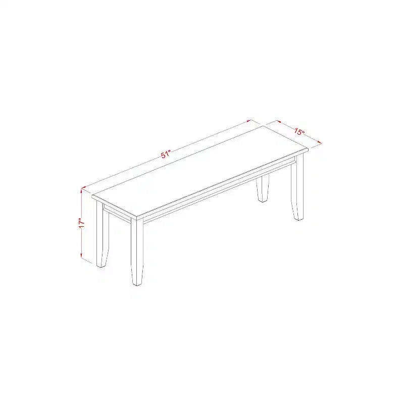 Panca da pranzo con sedile in legno