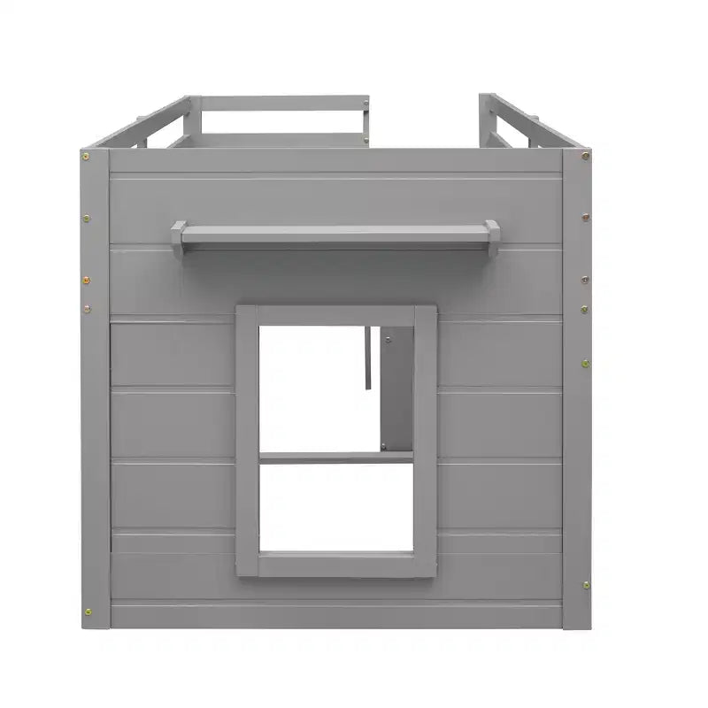 Letto a soppalco moderno, dimensioni singole, con mobiletto e mensola, 77.4L x 40.5W, Progettato per la vostra sicurezza