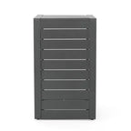 Tavolino d'appoggio Tavolino laterale moderno in alluminio alla moda con contenitore Grigio