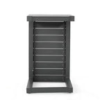 Tavolino d'appoggio Tavolino laterale moderno in alluminio alla moda con contenitore Grigio