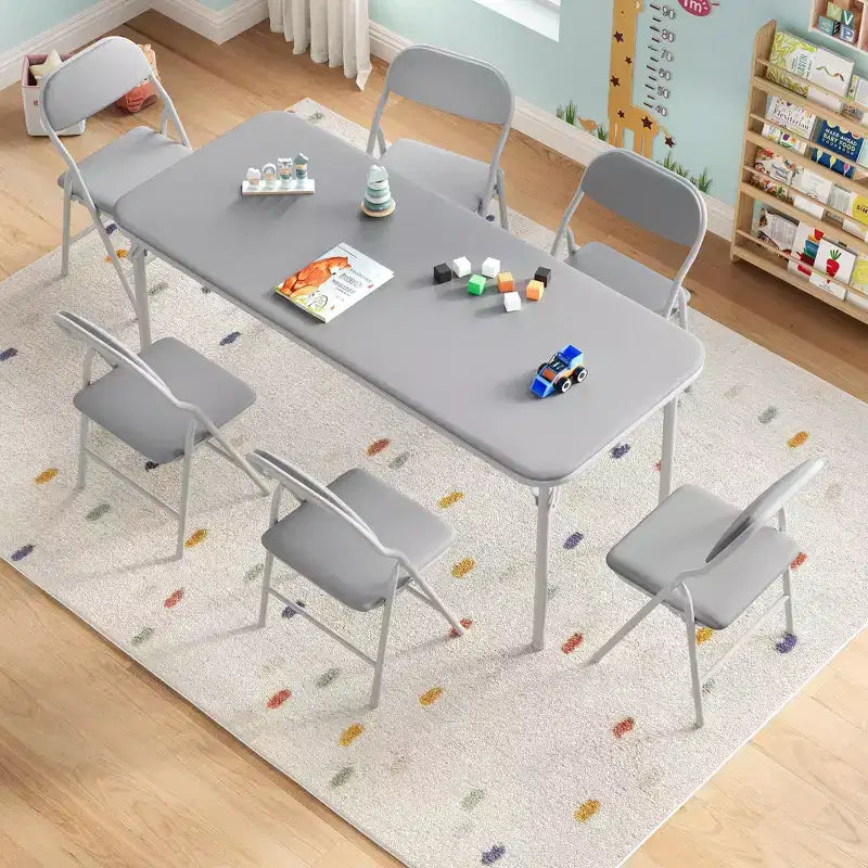 Tavolo Pieghevole Imbottito per Bambini, Leggero, Richiudibile, Nessun Montaggio Richiesto, per Sala Giochi, Pranzo, (Solo un Tavolo)