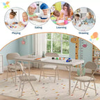 Tavolo Pieghevole Imbottito per Bambini, Leggero, Richiudibile, Nessun Montaggio Richiesto, per Sala Giochi, Pranzo, (Solo un Tavolo)