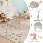 Tavolo Pieghevole Imbottito per Bambini, Leggero, Richiudibile, Nessun Montaggio Richiesto, per Sala Giochi, Pranzo, (Solo un Tavolo)