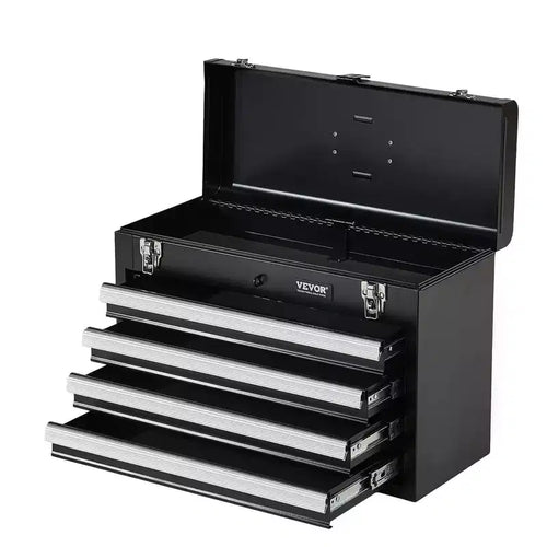 VIYET 20.5 Portable Metal Tool Storage - 4 Drawers, EVA Liners, Ball Bearing Slides, Lockable, Powder Coated