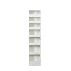 VIYET 71H 7-Tier Multi-Functional Pull-Out Storage Shelf, Single-Sided Open Shelf, Organizer for Kitchen, Living Room & Narrow Spaces,white