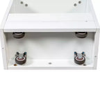 Scaffale portaoggetti estraibile multifunzionale a 7 ripiani da 71 pollici, scaffale aperto su un lato, organizer per cucina, soggiorno e spazi stretti, bianco