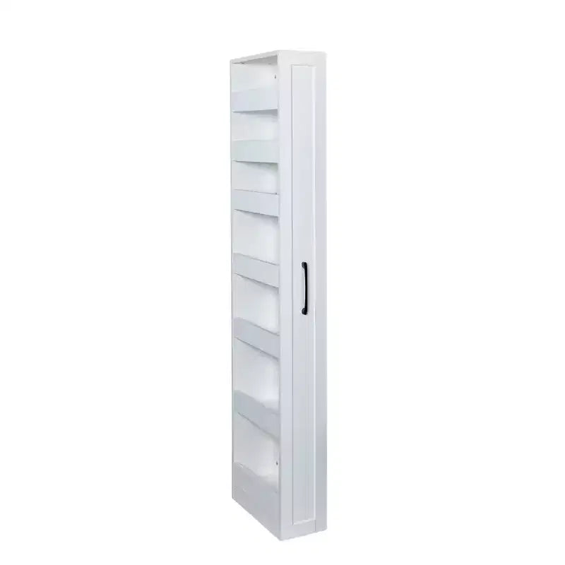 Scaffale portaoggetti estraibile multifunzionale a 7 ripiani da 71 pollici, scaffale aperto su un lato, organizer per cucina, soggiorno e spazi stretti, bianco