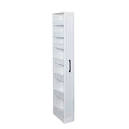 Scaffale portaoggetti estraibile multifunzionale a 7 ripiani da 71 pollici, scaffale aperto su un lato, organizer per cucina, soggiorno e spazi stretti, bianco