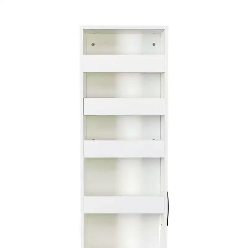 Scaffale portaoggetti estraibile multifunzionale a 7 ripiani da 71 pollici, scaffale aperto su un lato, organizer per cucina, soggiorno e spazi stretti, bianco
