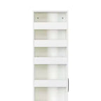 Scaffale portaoggetti estraibile multifunzionale a 7 ripiani da 71 pollici, scaffale aperto su un lato, organizer per cucina, soggiorno e spazi stretti, bianco