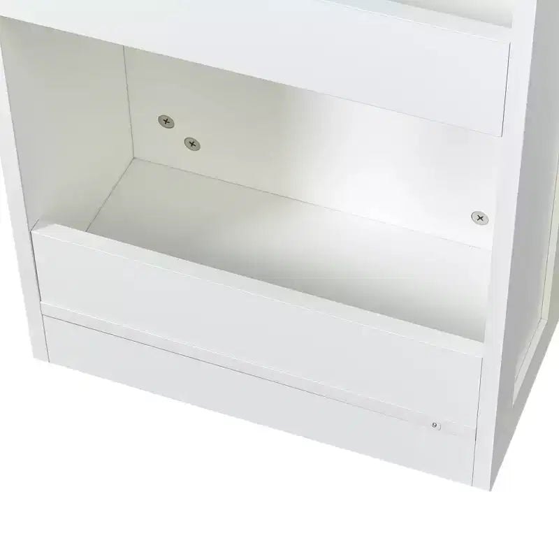 Scaffale portaoggetti estraibile multifunzionale a 7 ripiani da 71 pollici, scaffale aperto su un lato, organizer per cucina, soggiorno e spazi stretti, bianco