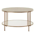 Celsus Coffee Table - Champagne Gold/White Marble - iNSPIRE Q