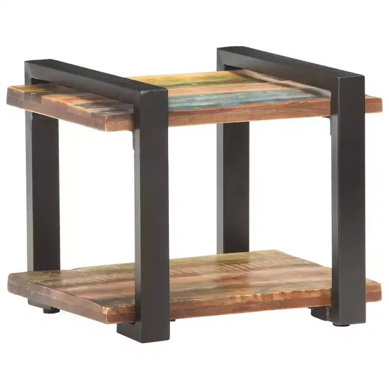 Comodino Legno naturale Legno di mango grezzo, ferro Medium