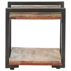 Comodino Legno naturale Legno di mango grezzo, ferro Medium