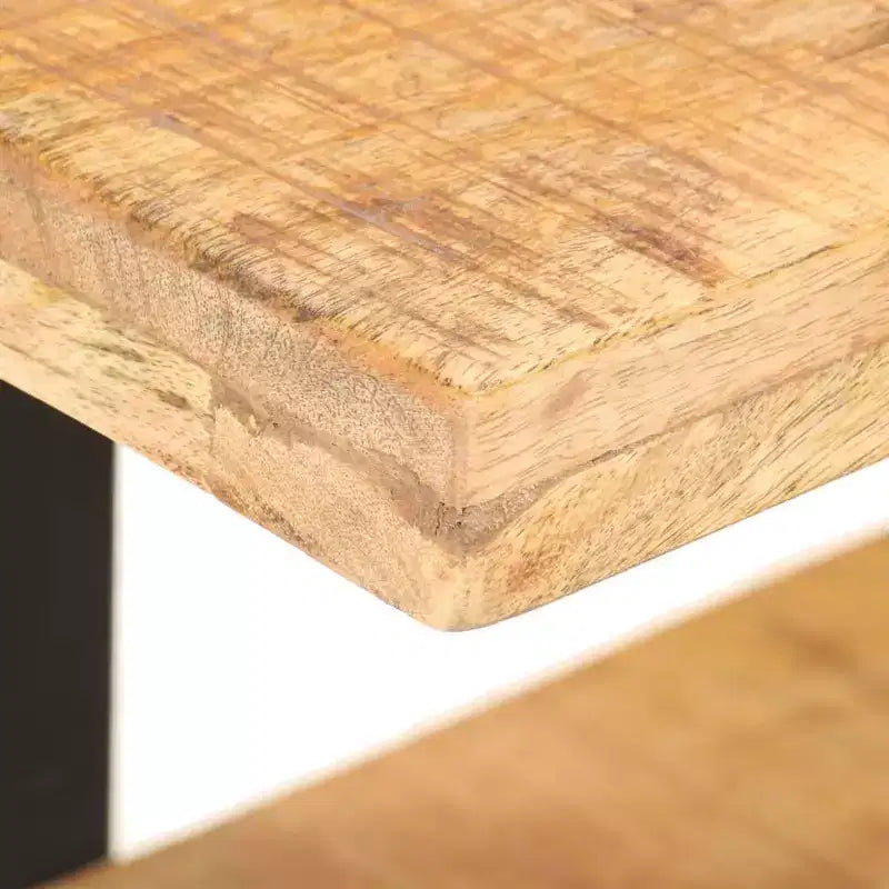 Comodino Legno naturale Legno di mango grezzo, ferro Medium