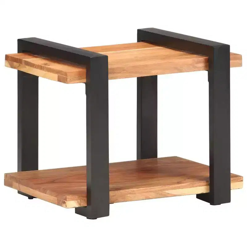 Comodino Legno naturale Legno di mango grezzo, ferro Medium