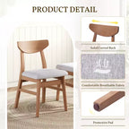 Set di 4 sedie moderne Maddox con schienale curvo in legno e seduta in tessuto grigio