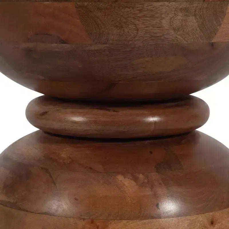 Tavolino Unico, Tavolino d'Appoggio o Comodino Piccolo per la Casa - Tavolino Moderno in Legno di Mango Lucido Ideale per Piccoli Spazi - 18 Oro