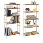 Scaffale portaoggetti in bambù, scaffalatura a 5 ripiani, multifunzionale, per ingresso, bagno, 25,9 x 60 x 130 cm