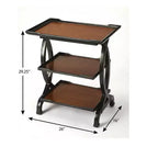 Tavolino 29 Cherry rettangolare in legno composito con due ripiani