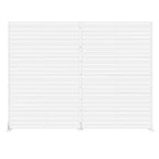 Benjamin Wide-Narrow, divisorio in acciaio galvanizzato bianco a persiana, 72x47x16, schermo bifacciale a 6 pannelli