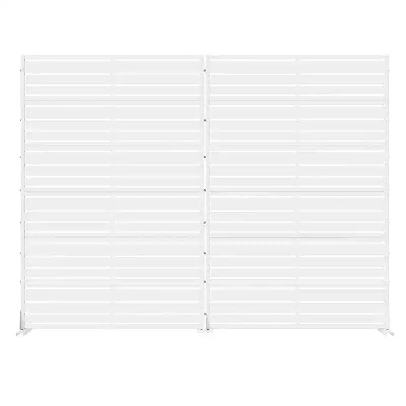 Benjamin Wide-Narrow, divisorio in acciaio galvanizzato bianco a persiana, 72x47x16, schermo bifacciale a 6 pannelli