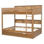 Letto a castello Full-over-Full con letto estraibile e contenitore integrato