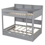 Letto a castello Full-over-Full con letto estraibile e contenitore integrato