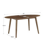 Jonas 63 Tavolo da pranzo ovale in noce stile Mid-Century
