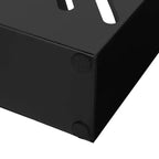 Portaombrelli in Metallo, Portaombrelli Rettangolare, con Vassoio Raccogligocce Rimovibile, 4 Ganci, Design Traforato, per Ingresso, Ufficio, Nero